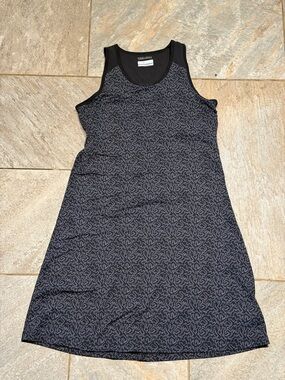 Columbia Black Patterned Tank Dress